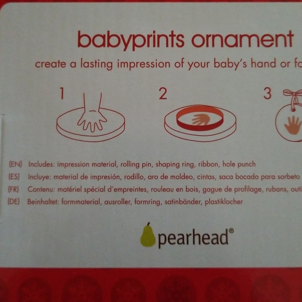 2 Baby pet kid prints ornament diy gift - Picture 4 of 4